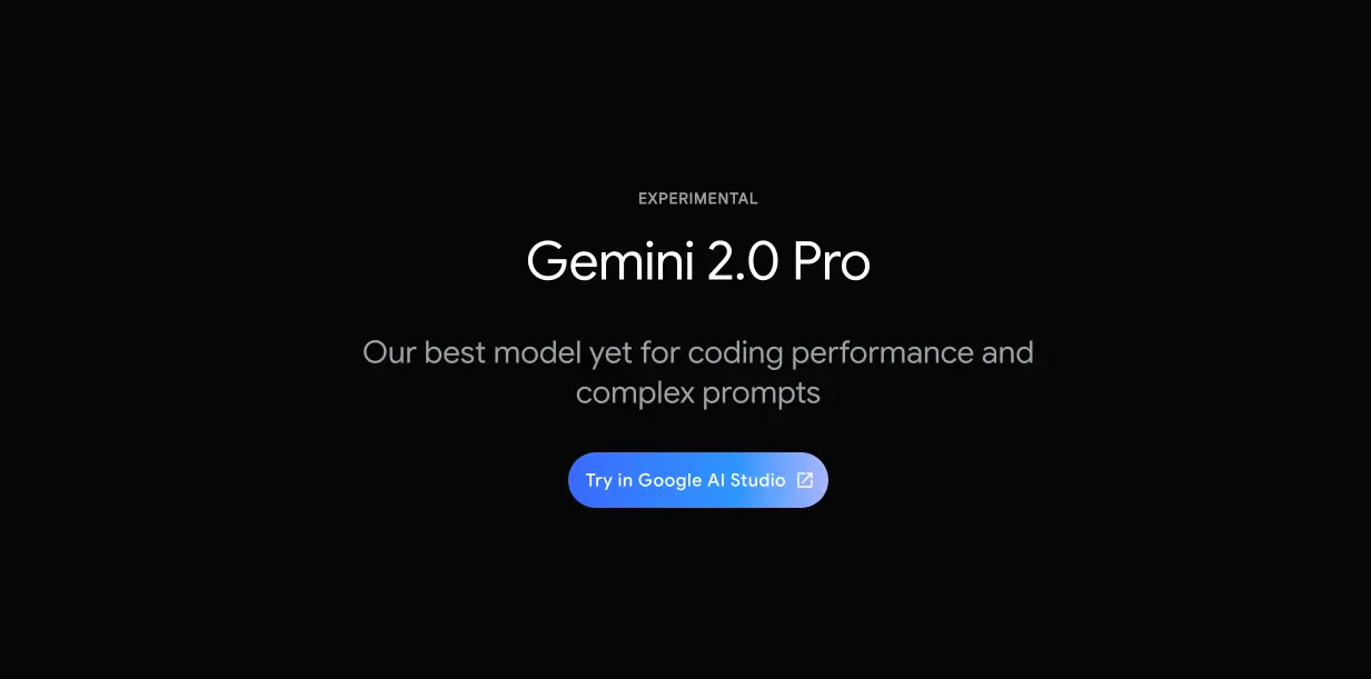 Gemini 2.0 Pro：谷歌最新推出的高性能 AI 模型
