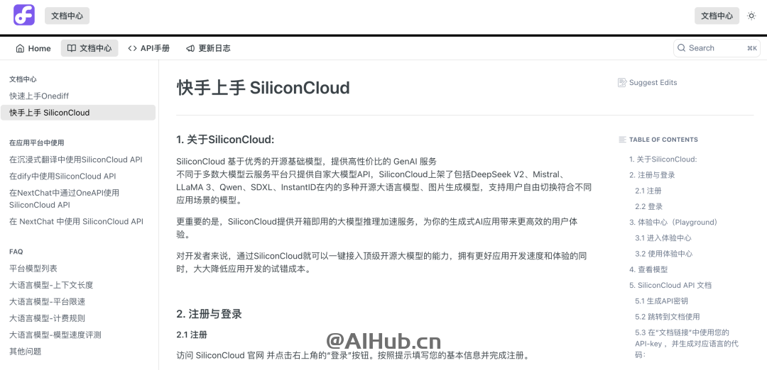 SiliconCloud - 硅基流动推出的一站式大模型云服务平台