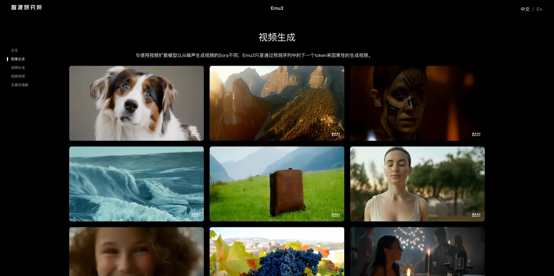 Emu3：智源推出的原生多模态世界模型，可实现图像、文本、视频的统一理解和生成
