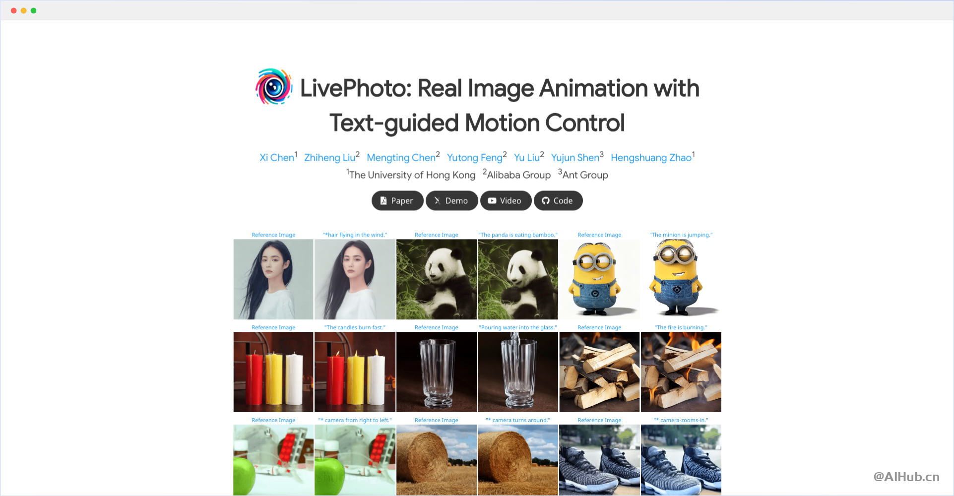 LivePhoto：图片生成动态视频模型