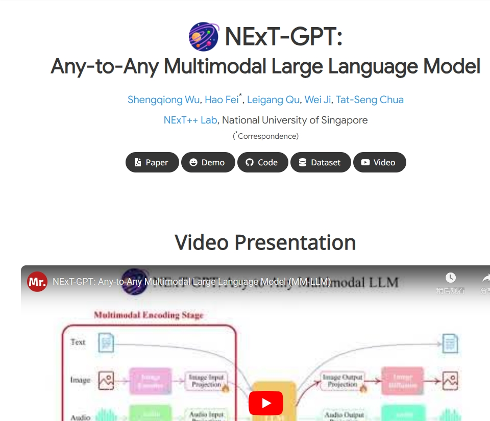 NExT-GPT：开源全能多模态AI大模型